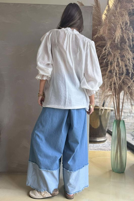 Regency Ruffle Blouse White